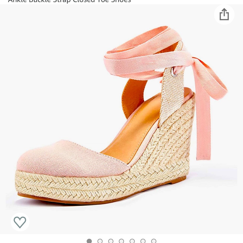 Did ace light pink wedge, espadrille shoes. New